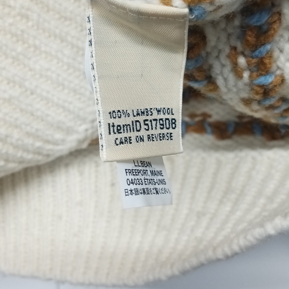 L.L. Bean 100% Lambs Wool Birds Eye Pullover Sweater Size S Women's - Picture 5 of 6